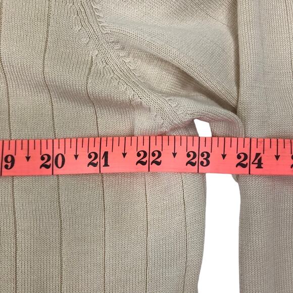 BRANDINI Italy Silk Polo Top Men XXL Sand Wide Rib Business Casual Academia Y2K - Picture 7 of 10